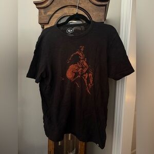 47 Scrum Cowboy Stencil shirt size
Small Oklahoma state